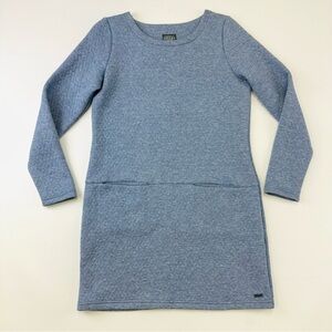 Joules NWT quilted soft dress Size 6 chambray blue soft long sleeve